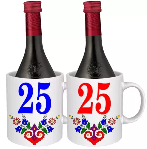 Hrnek s vínem – k narozeninám s výročním číslem 25