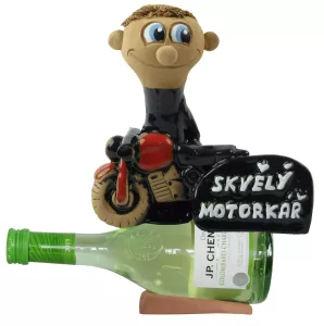 Figurka na víně  - motorkář