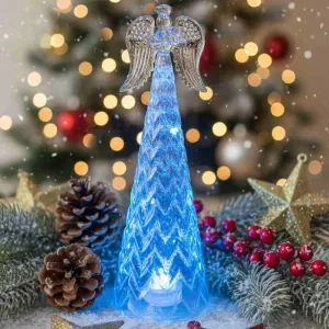 🌟 Anděl Strážný: Skleněná Dekorativní Věž s Dynamickým Osvětlením 💎