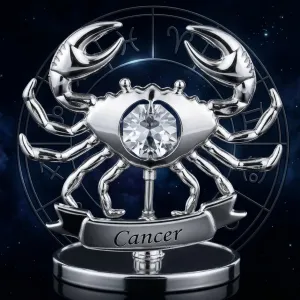 Postříbřená figurka Znamení RAK (s krystalem)