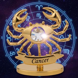 Pozlacená figurka Znamení RAK (se Swarovski krystaly)