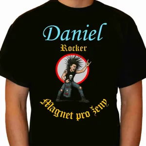 🎸 Personalizované tričko "Rocker: Magnet pro ženy!" se jménem 😉
