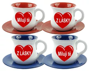 Šálek s podšálkem pro zamilované
