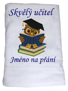 Osuška pro skvělého učitele se jménem na přání..