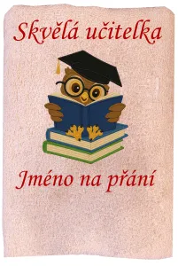 Osuška pro skvělou učitelku se jménem na přání
