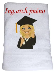 Osuška pro studentku se jménem a titulem Ing.arch