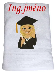 Osuška pro studentku se jménem a titulem Ing.