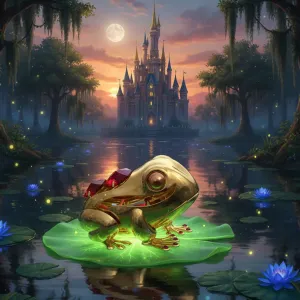 Pozlacená dekorace Žába s rubínovými Swarovski krystaly