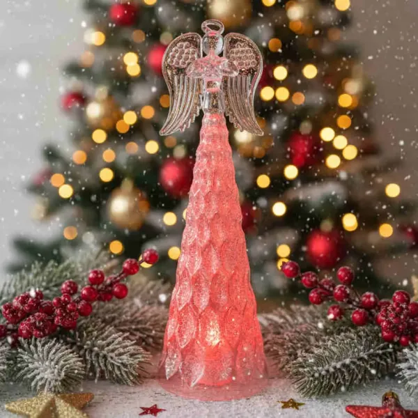 💎 Skleněný andělíček s povrchovým dekorem a měnícími se barvami ✨