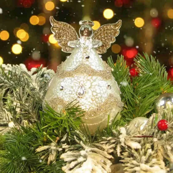 Skleněný svítící andílek 648279