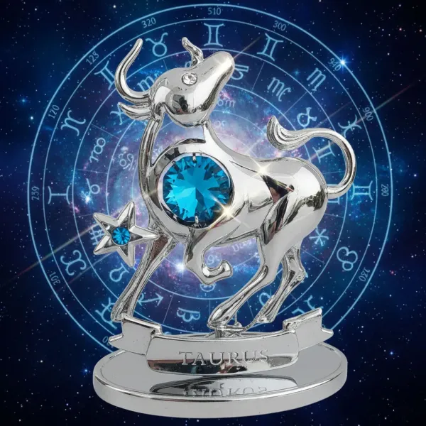 Stříbrná figurka Znamení BÝK (se Swarovski krystaly)