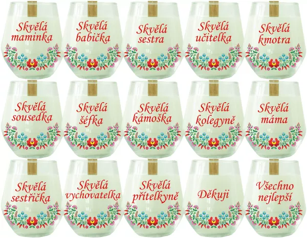 Soya Insight – svíčka ze sójového vosku s červeným textem