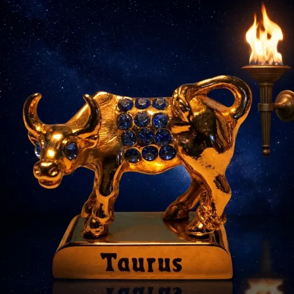 Pozlacená figurka Znamení BÝK – Síla a Elegance