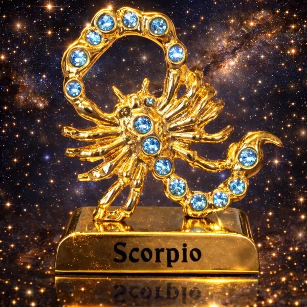 Pozlacená figurka Znamení ŠTÍR – Vášeň a Tajemství