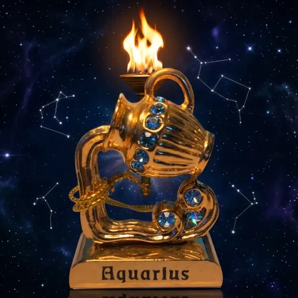 Pozlacená figurka Znamení VODNÁŘ – Pramen Moudrosti
