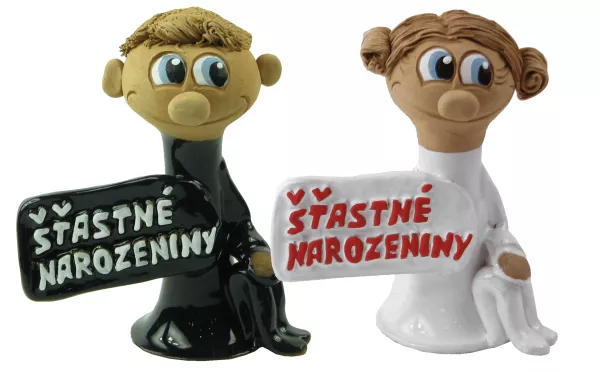 Figurka muže nebo ženy k narozeninám