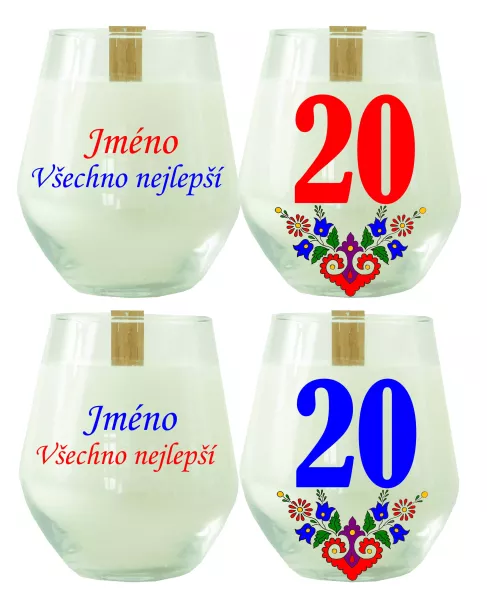 Soya Insight – svíčka ze sójového vosku se jménem na přání a číslem 20