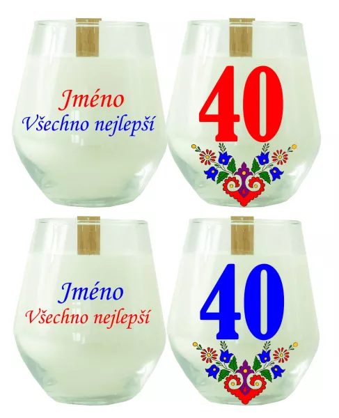 Soya Insight – svíčka ze sójového vosku se jménem na přání a číslem 40
