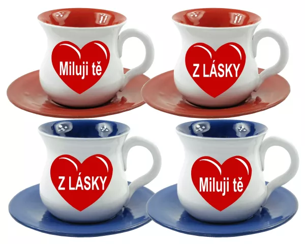 Šálek s podšálkem pro zamilované