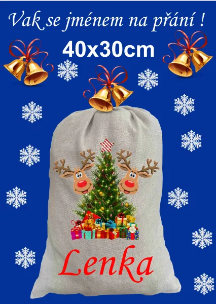 🎁 Vánoční vak se sobíky a jménem na přání