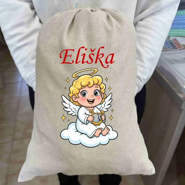 😇 Dárkový vak s andílkem a jménem,